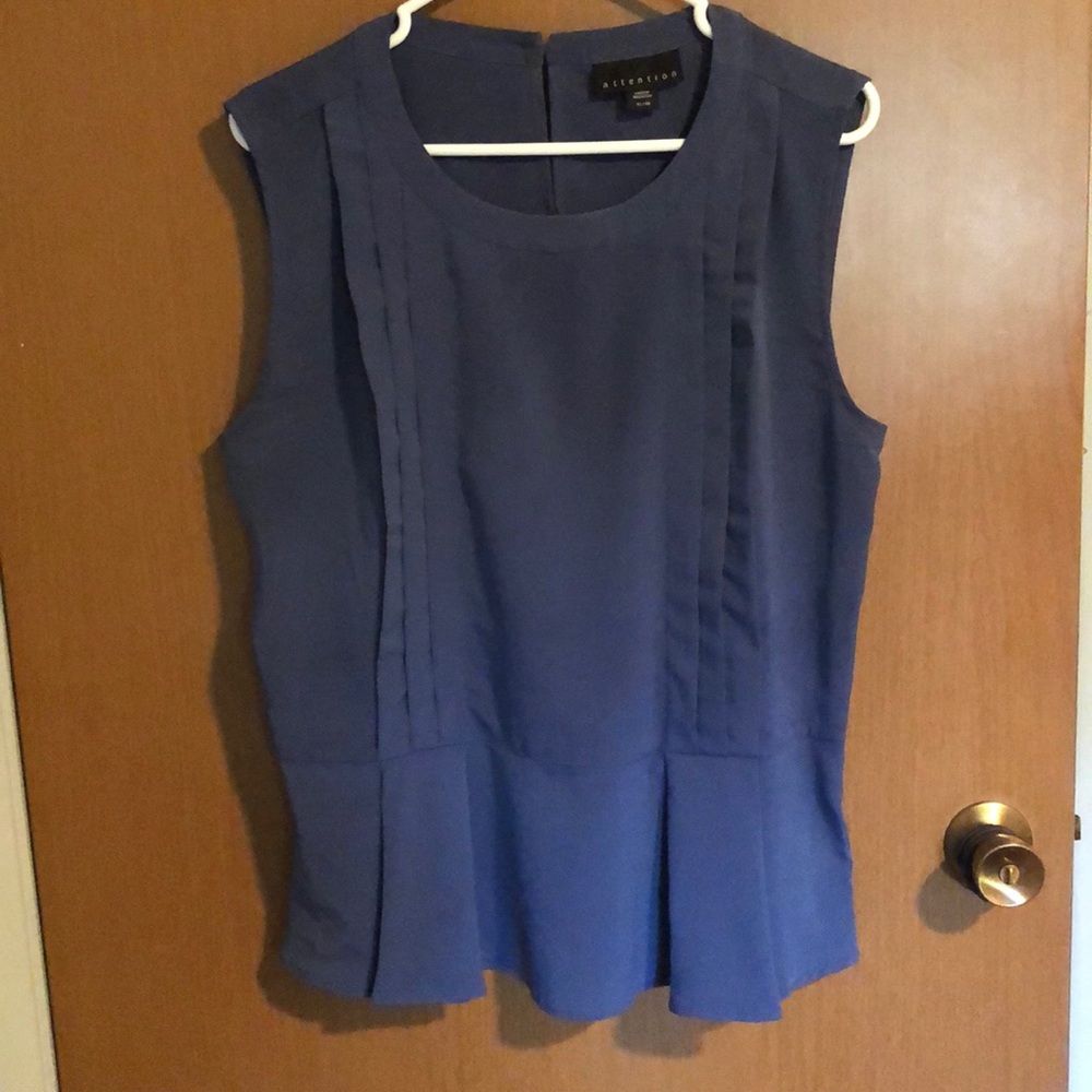 Dressy blue tank top